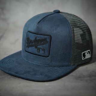 Mũ Lưỡi Trai Dod.gers Xanh Snapback Chất Da lộn phối lưới