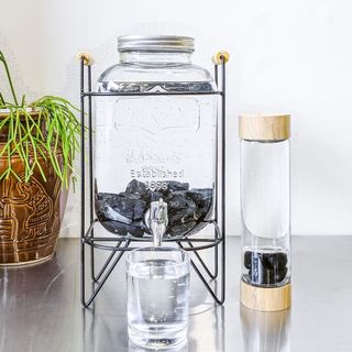 Túi đá Elite shungite lọc nước khoáng, ngăn bức xạ điện từ sóng 5G đá bảo vệ, đá năng lượng Gems Shunghite 100g