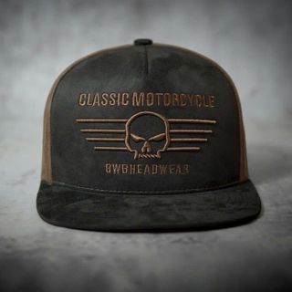 Nón Lưỡi Trai BWB Classic Motocycle Brown Snapback Chất da lộn phối cotton giá sỉ