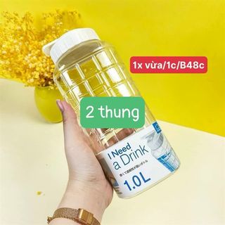 Bình Nhựa Kẻ Vuông 1L giá sỉ