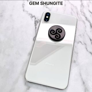 Miếng dán điện thoại chắn sóng điện từ Shungite giảm bức xạ 5G, Đá bảo vệ năng lượng Thanh tẩy Đánh bóng 30mm