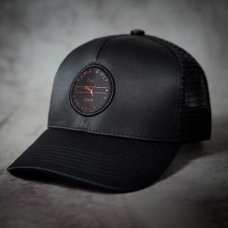 Nón Lưỡi Trai Pu.ma Đen Logo in Đỏ cap Chất Dù