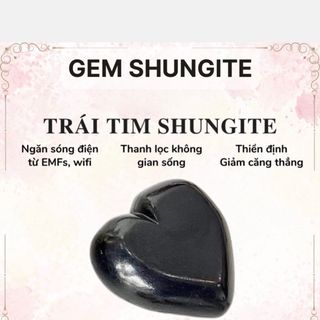 ￼Trái tim Shungite Ngăn bức xạ điện từ 5G giá sỉ