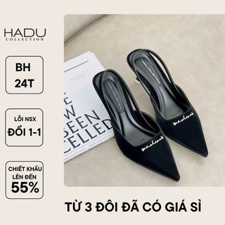 Dép Cao Gót 6P Slingback Quai Hậu HADU M7135 Chất Da PU Cao Cấp BH 24T giá sỉ