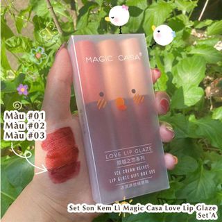 Set Son Kem Lì Magic Casa Love Lip Glaze Nội Địa Trung