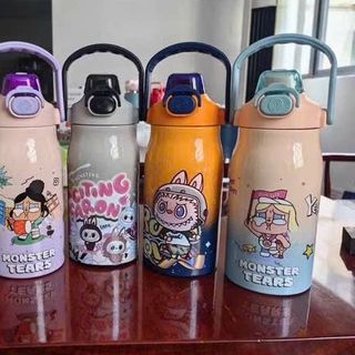 Ly giữ nhiệt Labubu 1000ml có quai xách chất liệu inox 304