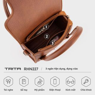 TÚI ĐEO CHÉO DA NỮ KIỂU DÁNG ĐỘC ĐÁO TRITA RHN227 - TRITA