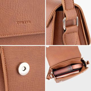 TÚI ĐEO CHÉO DA NỮ HÌNH HỘP KHÓA NAM CHÂM BASIC TRITA RHN155 - TRITA