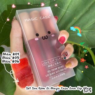 Set Son Kem Lì Magic Casa Love Lip Glaze Nội Địa Trung