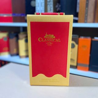 Hộp da đôi đựng rượu vang 750ml - Đỏ viền vàng