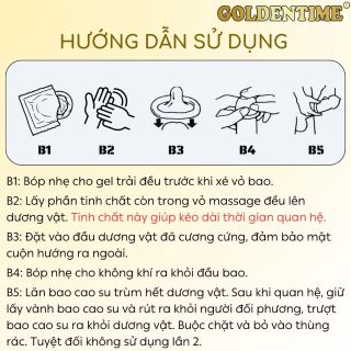Bao cao su siêu mỏng goldentime kéo dài thời gian