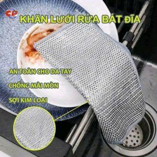 SET 10 KHĂN LƯỚI THÉP RỬA CHÉN ĐA NĂNG