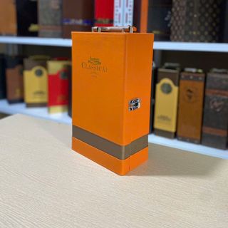 Hộp đựng rượu vang loại 2 chai 750ml - Màu cam