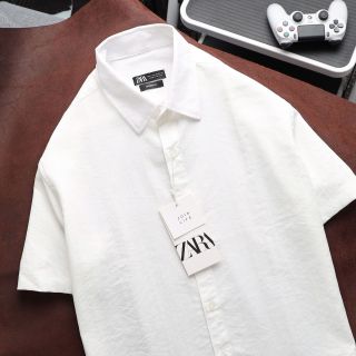 Sơ mi tay ngắn nam, chất cotton , pha linen ,co giãn nhẹ ,   Có sợi chống nhăn , mềm , mát
