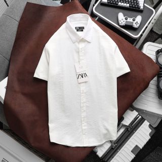 Sơ mi tay ngắn nam, chất cotton , pha linen ,co giãn nhẹ ,   Có sợi chống nhăn , mềm , mát