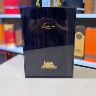 Hộp sơn mài đôi đựng rượu vang 750ml - Sơn mài đen