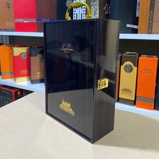 Hộp sơn mài đôi đựng rượu vang 750ml - Sơn mài đen