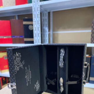 Hộp đựng rượu đôi cao cấp - Màu đen
