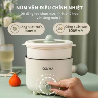 Ca Nấu Mì Có Tay Cầm OZHU Mẫu Mới 2 Tầng Kèm Xửng Hấp Công Suất 600W giá sỉ