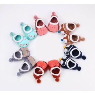 Tất len xù 3D Jasmine Baby hình thú đáng yêu có chống trượt cho bé