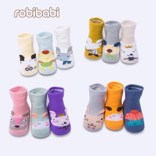 Set 6 đôi tất ponykid cho bé Jasmine Baby chống trượt cổ cao giá sỉ