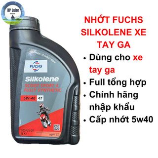 Nhớt Xe Tay Ga Fuchs Silkolene Scoot Sport 4 5w40 1L Full Tổng Hợp giá sỉ