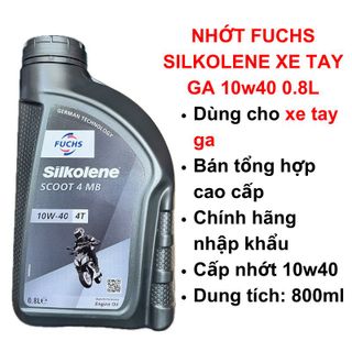 Nhớt Fuchs Silkolene Xe Tay Ga Scoot 4 10w40 800ml giá sỉ