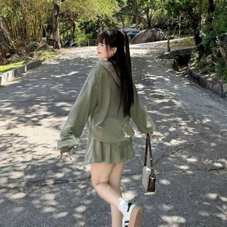 SÉT ÁO NỈ CÓ NÓN KÈM CHÂN VÁY XẾP LY( CÓ LÓT QUẦN TRONG)
