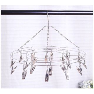 Móc chùm inox 20 kẹp quần áo Hưng Huê (hàng tốt)