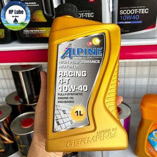 Nhớt ALPINE Racing 4T 10w40 1L Cho Xe Số, Côn Tay, PKL