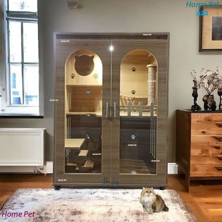 Nhà Mèo Gỗ, Chuồng Mèo MDF Kháng Nước Chống Ẩm