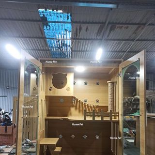Nhà Mèo Gỗ, Chuồng Mèo MDF Kháng Nước Chống Ẩm