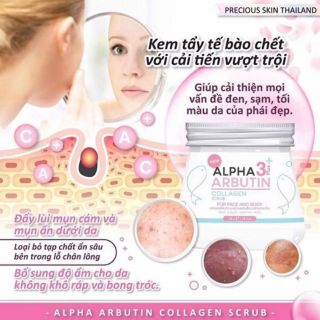 [Chính Hãng] Tẩy Tế Bào Chết Alpha Arbutin 3 Plus+ Thái Lan 50gr ( Dùng Cho Cả Face + Body)