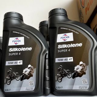 Nhớt Xe Máy Fuchs Silkolene 10w40 Super 4 10W40 0.8L/1L cho xe số giá sỉ