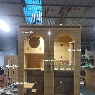 Nhà Mèo Gỗ, Chuồng Mèo MDF Kháng Nước Chống Ẩm