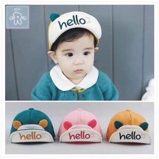 Mũ lưỡi trai cho bé Jasmine Baby hoạ tiết Hello nhiều màu giá sỉ