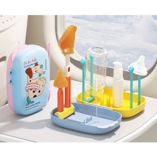 Bộ cọ bình sữa Silicon gấp gọn tiện lợi 6 chi tiết Jasmine Baby giá sỉ