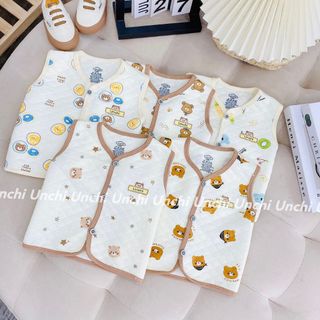 Áo GILE trần bông thiêu hình ô vuông UNCHI phân phối Jasmine baby giá sỉ