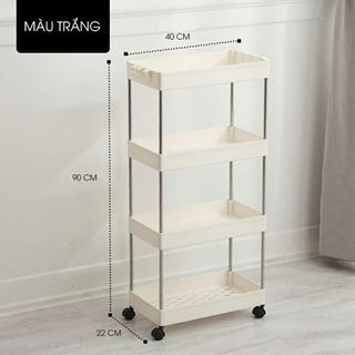 Kệ Để Đựng Đồ 4 Tầng Có Bánh Xe (Loại To 22x40x90cm) giá sỉ