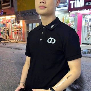 ÁO THUN NAM CỔ TRỤ THÊU LOGO HOẠ TIẾT AH17