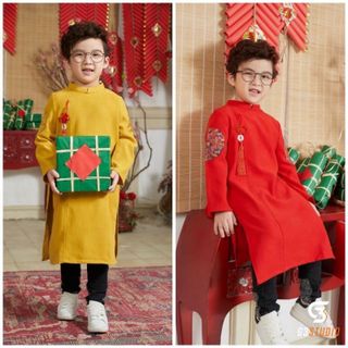áo dài bé trai Tết  mẫu mới , giá rẻ