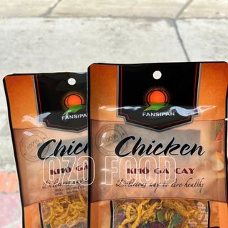 Khô Gà Lá Chanh Gói Bé 50Gram có đĩa nhựa cho quán cà phê