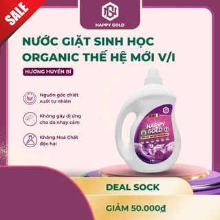 Nước Giặt Sinh Học HAPPY GOLD [ AN TOÀN CHO DA NHẠY CẢM ] HƯƠNG HUYỀN BÍ [THÂN THIỆN VỚI MÔI TRƯỜNG]