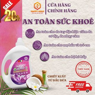 Nước Giặt Sinh Học HAPPY GOLD [ AN TOÀN CHO DA NHẠY CẢM ] HƯƠNG HUYỀN BÍ [THÂN THIỆN VỚI MÔI TRƯỜNG]