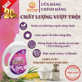 Nước Giặt Sinh Học HAPPY GOLD [ AN TOÀN CHO DA NHẠY CẢM ] HƯƠNG HUYỀN BÍ [THÂN THIỆN VỚI MÔI TRƯỜNG]
