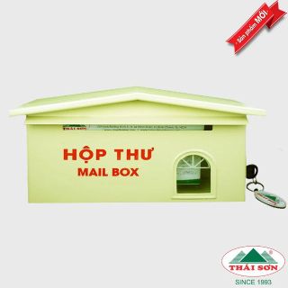Hộp Thư Xinh Thái Sơn - kiểu dáng ngôi nhà với Chất Liệu Sắt Sơn Tĩnh Điện - GIẤY BÁO ĐIỆN NƯỚC, GÓP Ý