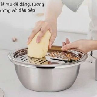 BỘ THAU RỔ BÀO INOX 3 MÓN