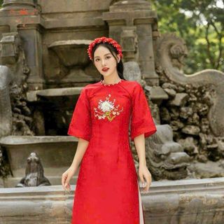 🌹🌹🌹SÉT ÁO DÀI TAPTA THÊU HOA, CỔ ĐÍNH NGỌC QUẦN TUYẾT NHUNG
3 MÀU Y HÌNH