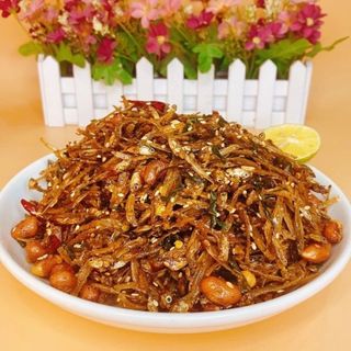 500g Cá Cơm Rim Đậu Phộng, cá cơm rim lạc nhà làm, món ăn dân dã, thơm ngon khó cưỡng , CTB813 - BECHIP