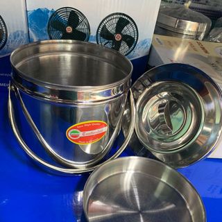 Camen inox 2 ngăn đựng thức ăn ( hàng loai 1 ) size 14cm giá sỉ